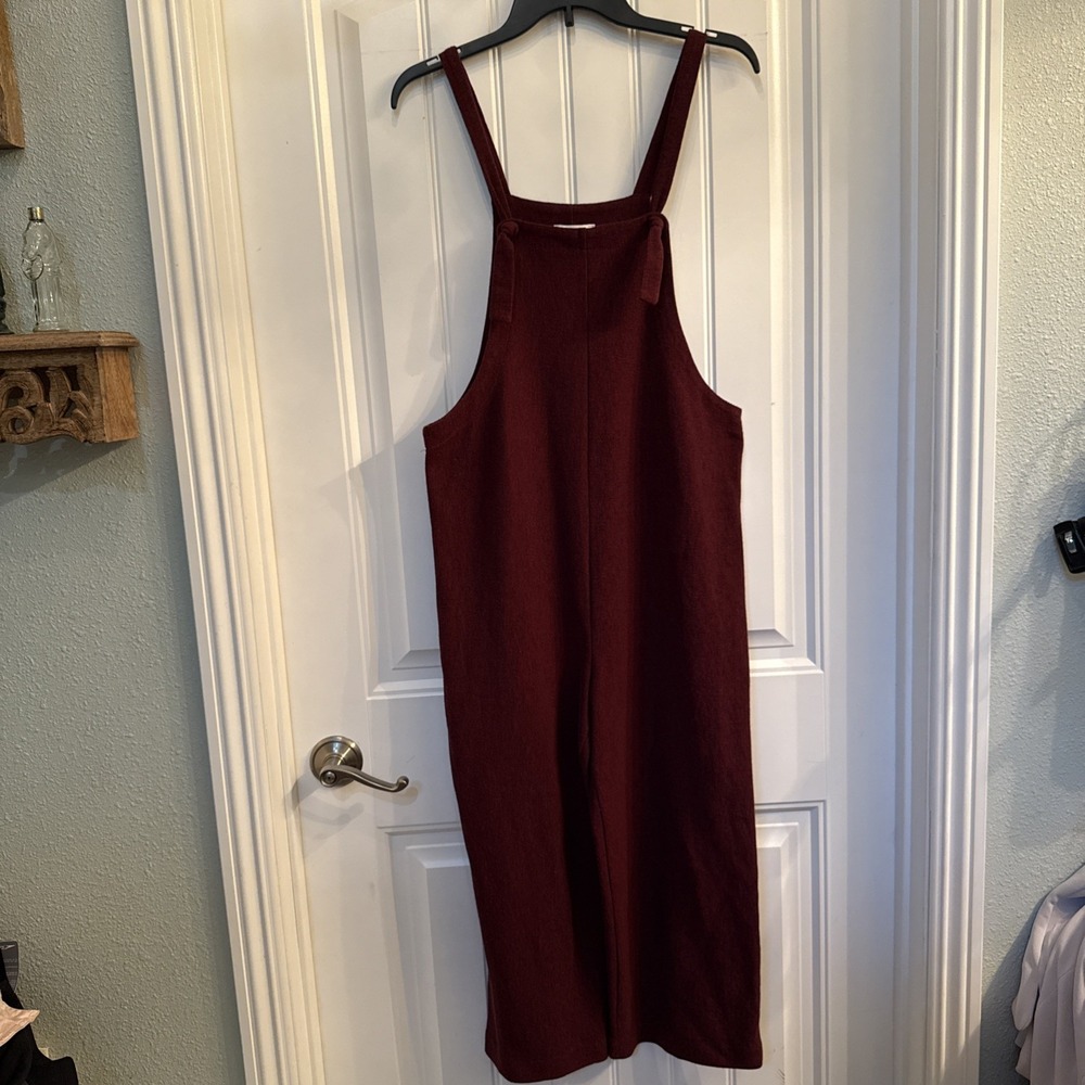 Urban Romantics Women's Overall Jumpsuit Romper Medium Maroon